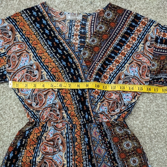 Boho tassel romper v neck short sleeve - Picture 12 of 13